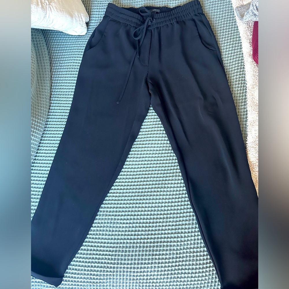 J Crew  black drawstring pant